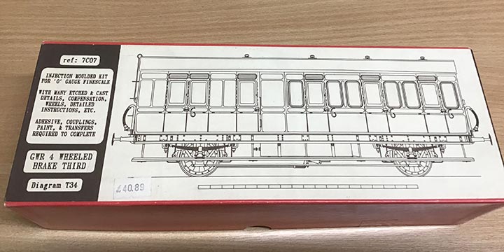 Slaters Plastikard Kits 7C07 GWR Four Wheeled Brake Third Coach - Premier Model Railways